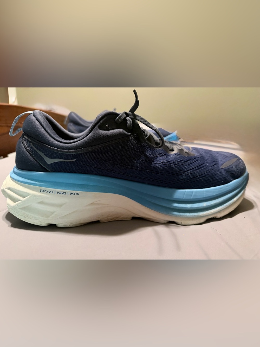 Hoka Navy and Teal Lace-Up Running Shoe - Picture 8 of 16